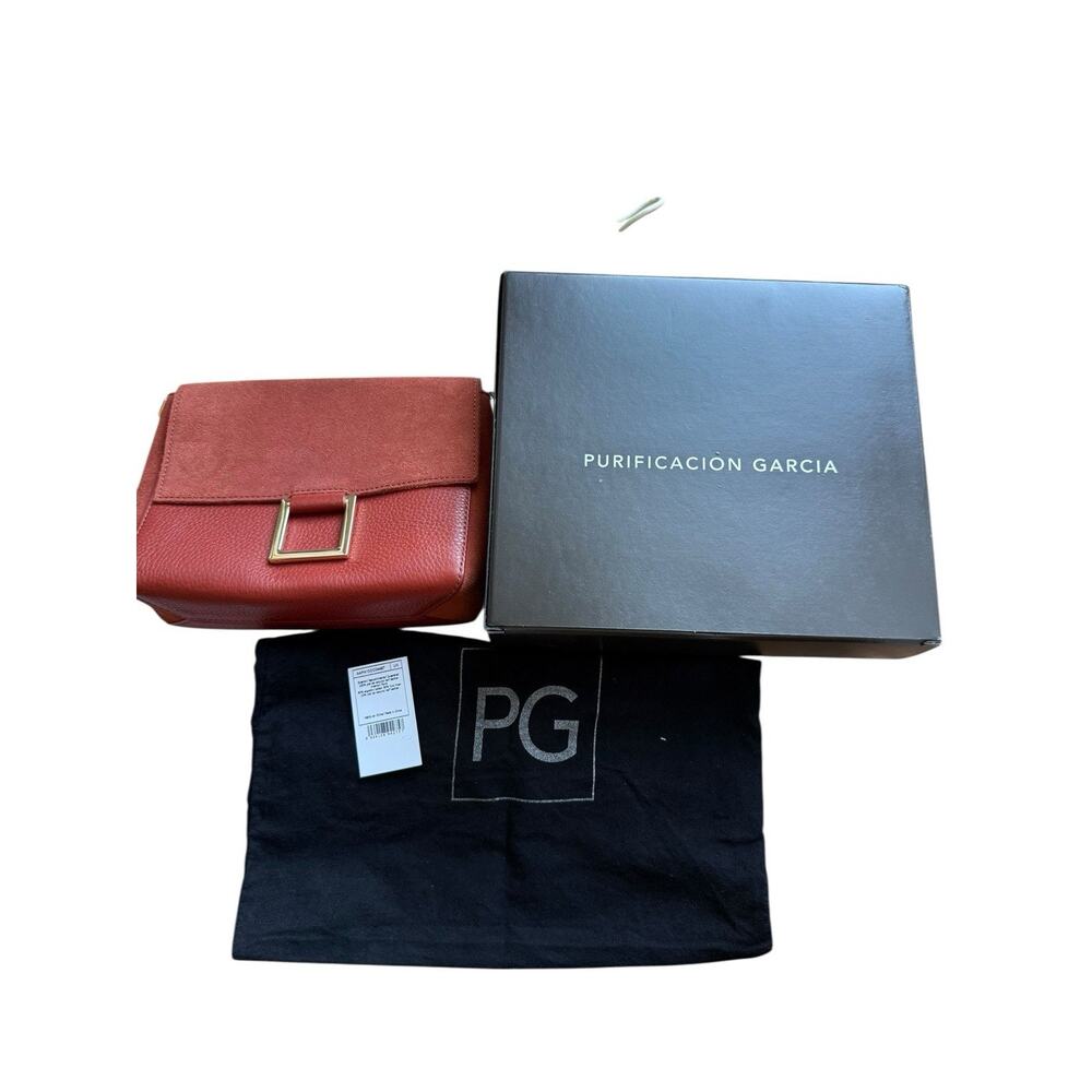 Purificacion Garcia Suede & Pebbled Leather Crossbody